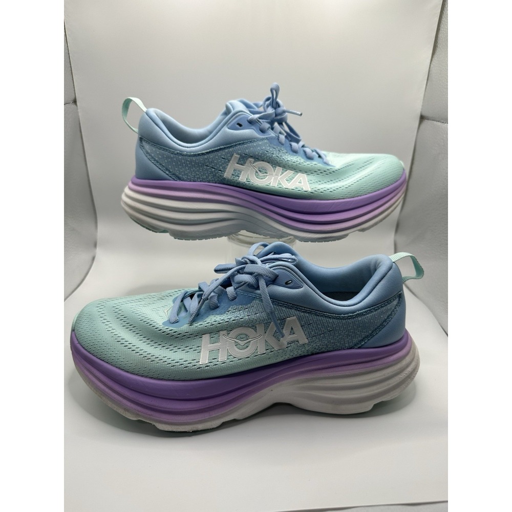 Size 8 - Hoka One One HOKA Bondi 8 Wide Airy Blue Sunlit Ocean W